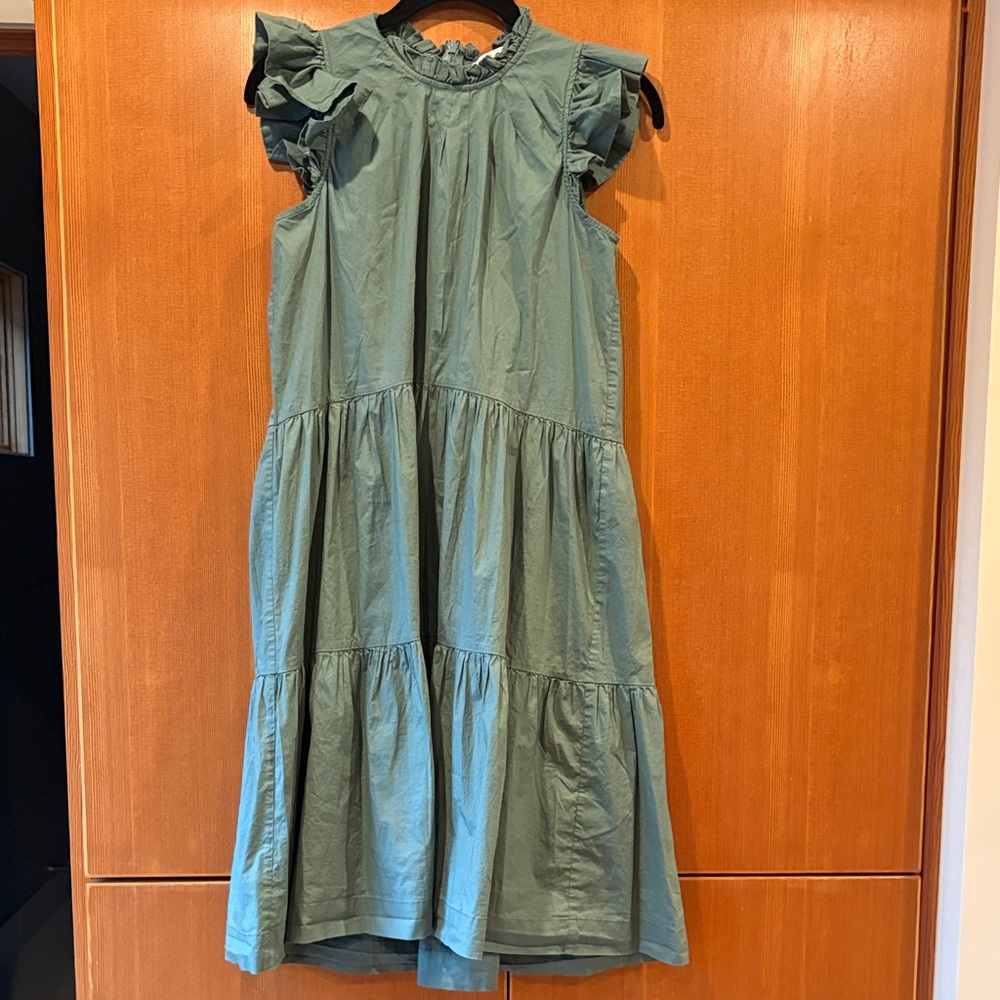 Sea New York Waverly High Neck Tiered Dress in Green - Picture 5 of 8